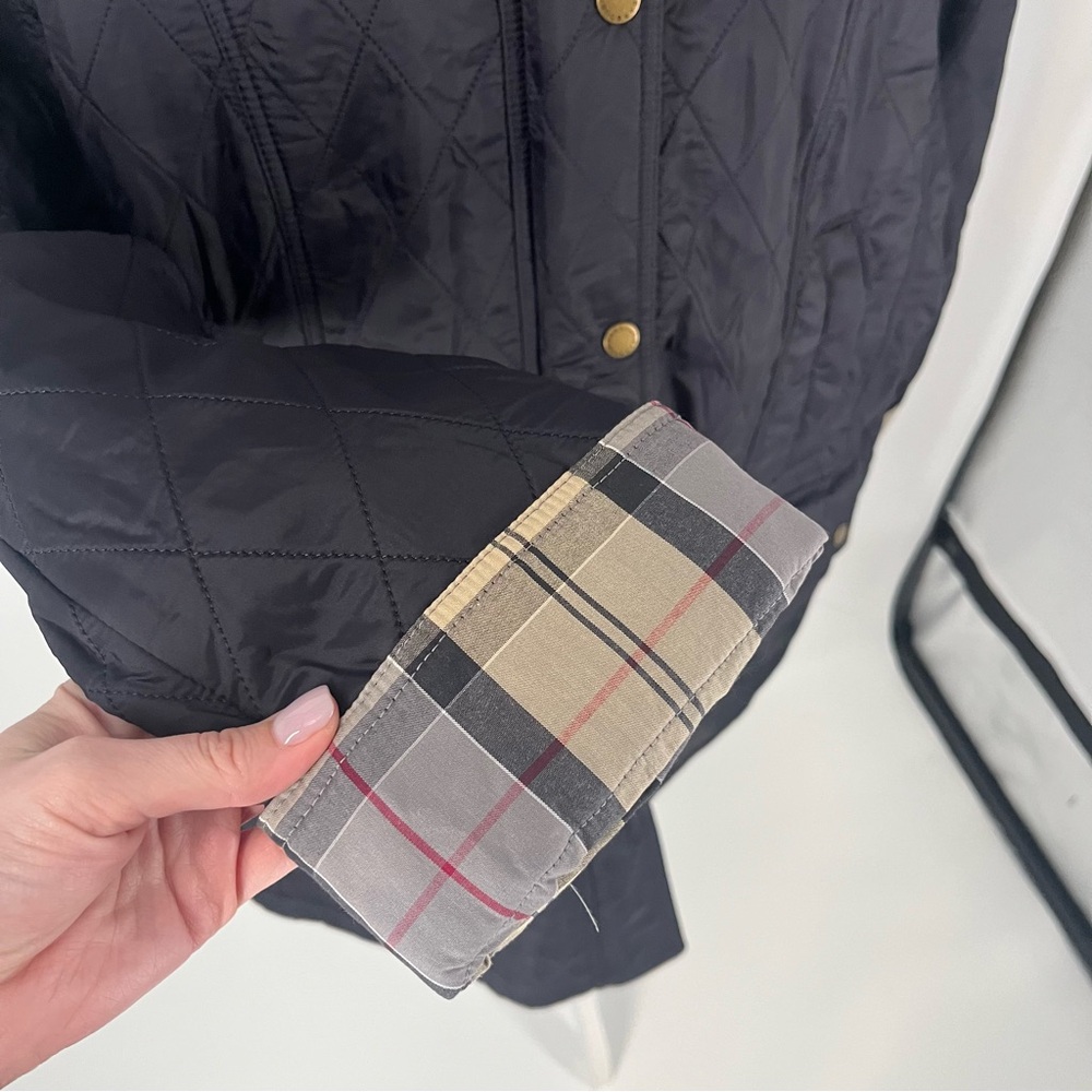 Barbour Black Beadnell Polarquilt Jacket 2X Plus Size NWT Women's Tartan Lined - Picture 5 of 13